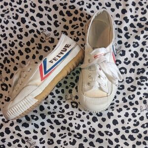 Feiyue Canvas Shoes with Red and Blue Accents
